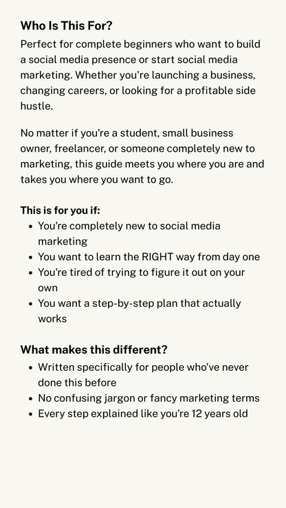 This guide is for beginners who wants to start their social media marketing journey